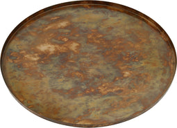 PTMD Cars Copper Antique Iron Tray Round S