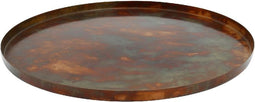 PTMD Cars Copper Antique Iron Tray Round XS