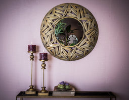 PTMD catlyn goud spiegel van metaal met open desig