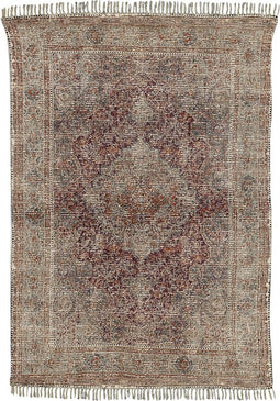 PTMD Cavan Rechthoekig Tapijt - 230x160x2 cm - Katoen Chenille - Bruin