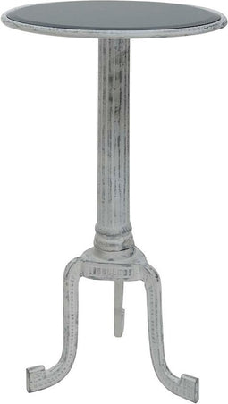 PTMD Cerin Ronde Bijzettafel - H55 x Ø32 cm - Aluminium - Wit