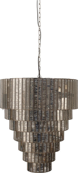 PTMD Ceylin Silver Steel Hanging Lamp 7 Layers L