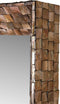 PTMD Chelsae Bronze Poly Rectangle Shell Mirror