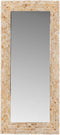PTMD Chelsae Cream Poly Rectangle Shell Mirror
