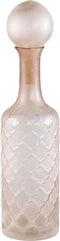 PTMD Cianna Brown Frosted Glass Bottle Round With Bal L