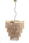 PTMD Cille Natural hanging lamp wood beaded loose