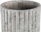 PTMD Cinne Grey Cement Ribbed Pot On Base Round XL