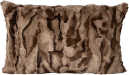 PTMD Clarisse Brown Artificial Fur Cushion Rectangle
