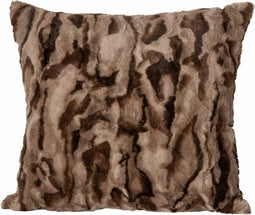 PTMD Clarisse Brown Artificial Fur Cushion Square L