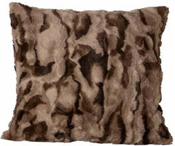 PTMD Clarisse Brown Artificial Fur Cushion Square S
