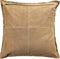 PTMD Cobie Camel Suede Leather Cushion Square L
