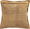 PTMD Cobie Camel Suede Leather Cushion Square S