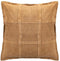 PTMD Cobie Camel Suede Leather Cushion Square S