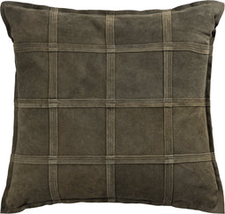PTMD Cobie Green Suede Leather Cushion Square L