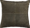 PTMD Cobie Green Suede Leather Cushion Square L