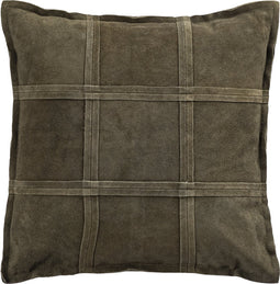 PTMD Cobie Green Suede Leather Cushion Square S