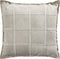 PTMD Cobie Taupe Suede Leather Cushion Square L