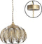 PTMD Colette Ronde Hanglamp Bladeren - H38 x Ø50 cm - Metaal - Goud