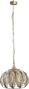 PTMD Colette Ronde Hanglamp Bladeren - H38 x Ø50 cm - Metaal - Goud