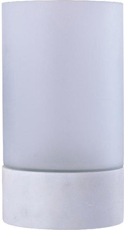 PTMD Conree White Matt Glass Stormlight Marble Base L