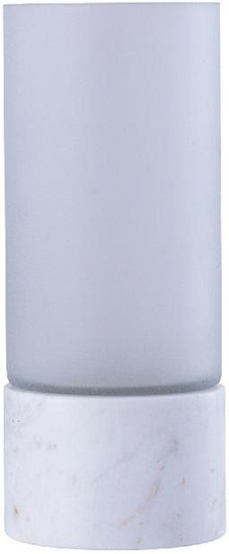 PTMD Conree White Matt Glass Stormlight Marble Base S