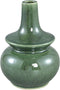 PTMD Cyra Dark Green Ceramic Pot Bulb Shape S