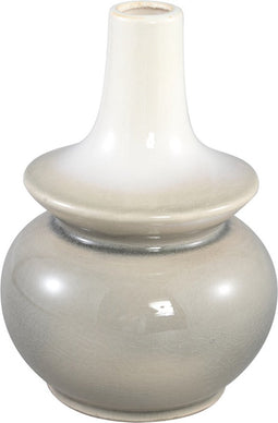 PTMD Cyra White Ceramic Ombre Pot Bulb Shape S