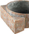 PTMD Damion Ronde Bloempot - 32 x 20 x 15 cm - Cement - Roestkleurig