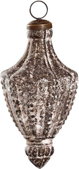 PTMD Danila Kersthanger Antiek - H12 x Ø12 cm - Glas - Grijs