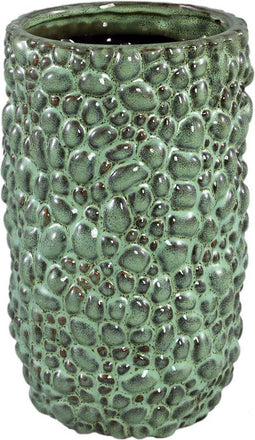 PTMD Danillo Green Glazed Ceramic Pot Drops Round High
