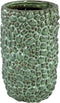 PTMD Danillo Green Glazed Ceramic Pot Drops Round High