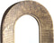 PTMD Darcio Gold Thick Iron Croco Print Mirror Oval