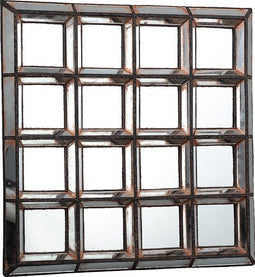 PTMD Darwin zwarte Spiegel maat in cm: 60 X 60 X 36 - Zwart