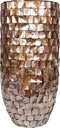PTMD Daven Bronze polyester schelpen pot rond hoog L