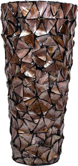 PTMD Daven Ronde Bloempot - H91 x Ø40 cm - Poly - Brons