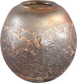 PTMD Daynaa Brown Solid Glass Vase Burned Bulb L