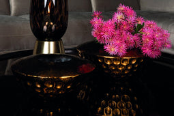 PTMD Dayson Ronde Pot - H12 x Ø29 cm - Ijzer - Goud