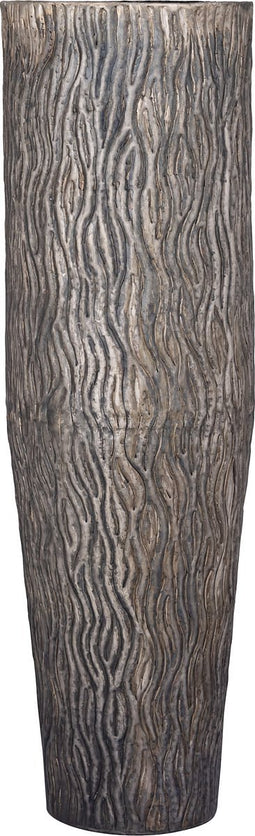 PTMD Deandra Silver Alu Sheet Pot Wavy Patt Rnd SV3