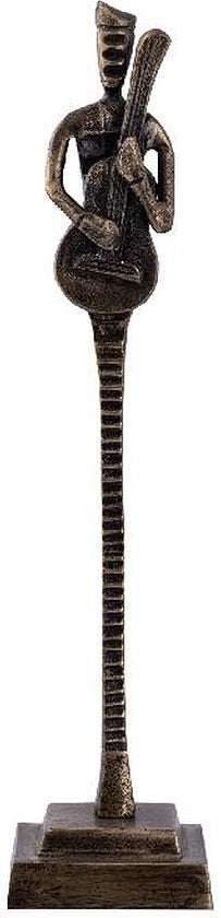 PTMD Deco Muzikant Gitaar Jadis - 12x12x53 cm - Aluminium - Messing