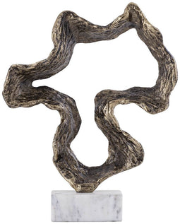 PTMD Deco Object Maryan - 33x7x42 cm - Aluminium - Messing