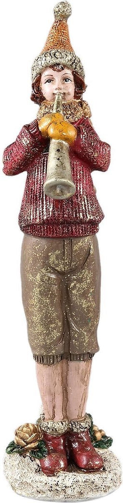 PTMD Deco Object Pei - 9x7x29 cm - Polyester - Rood