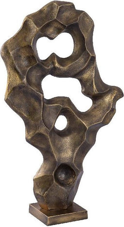 PTMD Deco Ornament Derrick - 39x13x64 cm - Aluminium - Messing