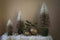 PTMD Decoratieve Kerstboom Luck - 11x11x40 cm - Bamboe - Bruin