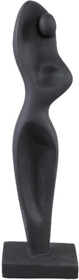 PTMD Decoratieve Standbeeld Sumaya - 12x9x42 cm - Cement - Zwart