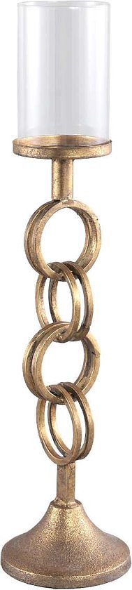 PTMD Dejune Ronde Kandelaar - H52 x Ø12,5 cm - Metaal - Goud