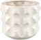 PTMD Delany Cream Glazed Ceramic Pot 3D Triangle L