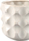 PTMD Delany Cream Glazed Ceramic Pot 3D Triangle L