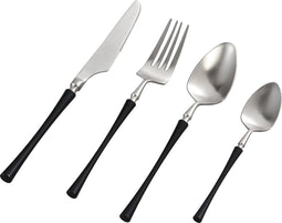 PTMD Delicious Silver Black Matt Iron Steel CutlerySV24