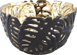 PTMD Deloris Schaal - 27 x 27 x 16 cm - Keramiek - Goud