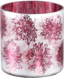 PTMD Denise Windlicht - 15 x 15 x 15 cm - Glas - Roze